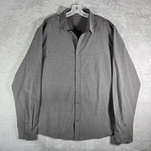 Vuori Bridge Long Sleeve Button Down Shirt Mens Size XXL 2XL Heather Grey